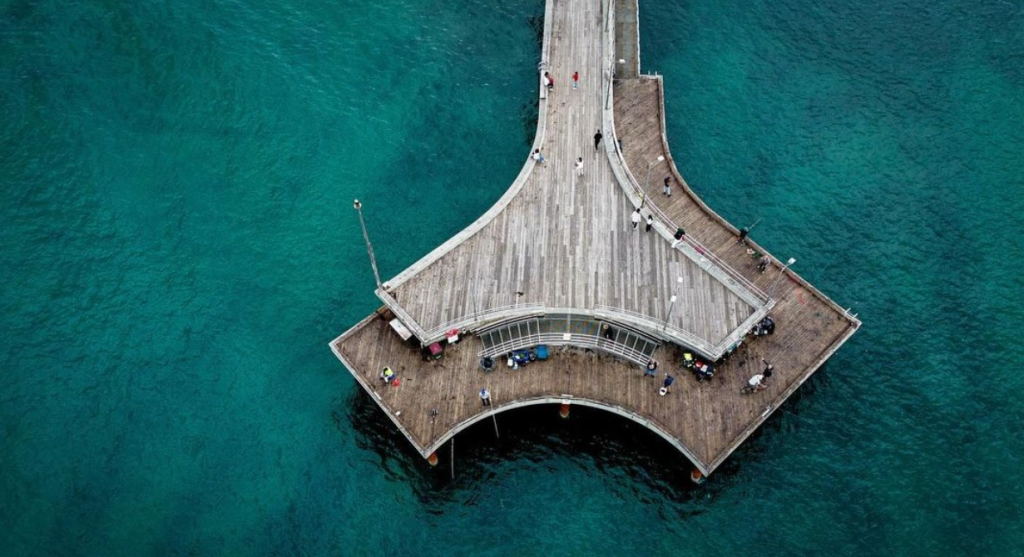 Fishing off Lorne Pier